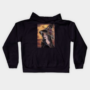 Sabra and Sable Halloween art By Renee Lavoie Kids Hoodie